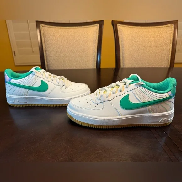 New Nike Air Force 1 Leather Sneaker Pink White Size US 6.5Y / 8 W - Picture 10 of 12